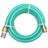 vidaXL Tuyau d'aspiration avec raccords en laiton 4 m 25 mm Vert