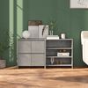 vidaXL Buffets 2 pcs Gris b&eacute;ton Bois d'ing&eacute;nierie