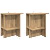 vidaXL Table basse 2 pcs Ch&ecirc;ne artisanal 40 x 30 x 49 cm