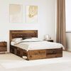 vidaXL Cadre de lit Bois ancien 160 x 200 cm Pin massif