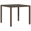 vidaXL Ensemble de bistro de jardin 5 pcs coussins marron poly rotin
