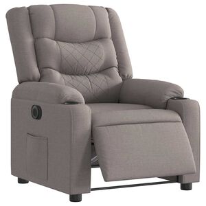 vidaXL Fauteuil inclinable &eacute;lectrique Taupe Tissu