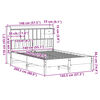 vidaXL Lit biblioth&egrave;que sans matelas blanc 140x200 cm bois pin massif