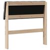 vidaXL T&ecirc;te de lit capitonn&eacute;e Taupe 75 cm Pin massif