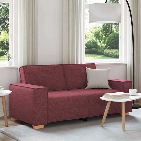 vidaXL Canap&eacute; 2 places Rouge vin 180x78x84 cm Tissu