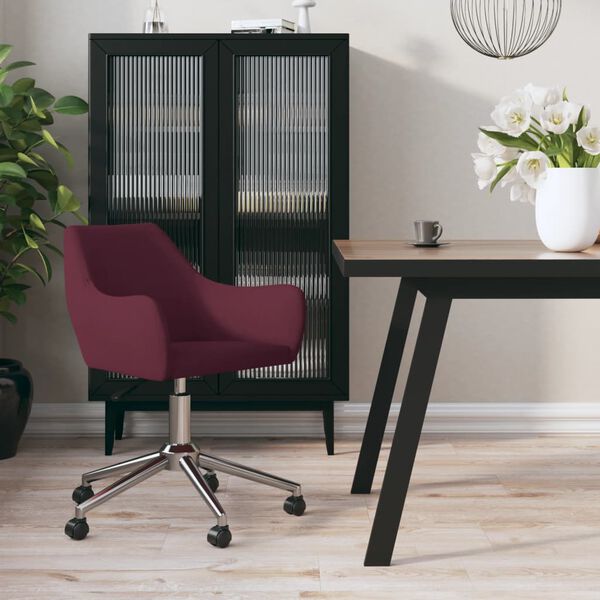 vidaXL Chaise pivotante de salle &agrave; manger Violet Tissu