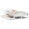 vidaXL Cadre de lit sans matelas blanc 140x200 cm bois de pin massif