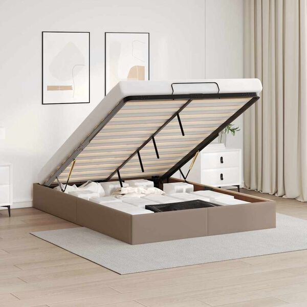 vidaXL Cadre de lit ottoman sans matelas cappuccino 140x200 cm