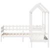 vidaXL Ensemble de lit de jour et de banc et toit sans matelas blanc