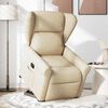 vidaXL Fauteuil inclinable Cr&egrave;me Tissu