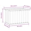 vidaXL Bo&icirc;te de rangement de jardin Gris 109x67x65 cm
