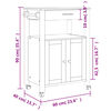 vidaXL Chariot de cuisine MONZA 60x40x88,5 cm bois massif de pin