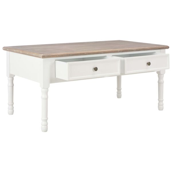 vidaXL Table basse Blanc 100x55x45 cm Bois