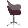 vidaXL Chaises pivotantes &agrave; manger lot de 4 violet tissu