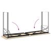 vidaXL Pied de Table &agrave; Bi&egrave;re 2 pcs Noir 39 x 3 x 75 cm
