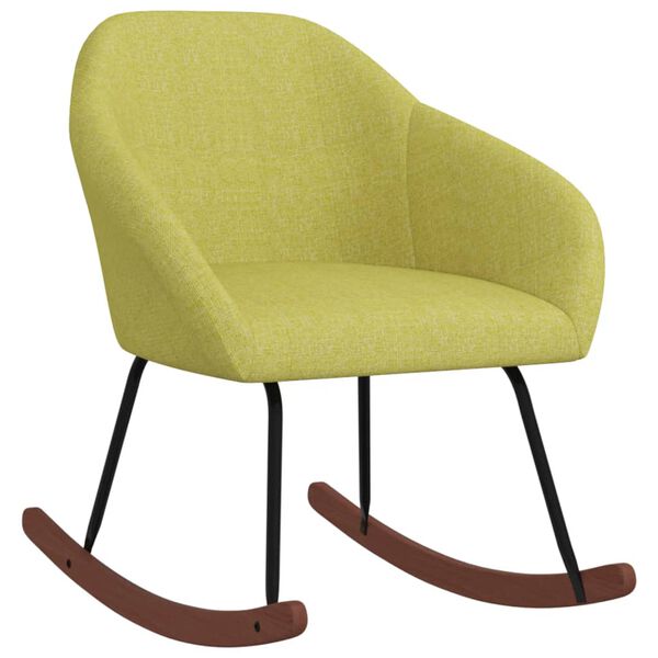 vidaXL Chaise &agrave; bascule Vert Tissu