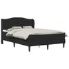 vidaXL Cadre de lit avec t&ecirc;te de lit Noir 140 x 190 cm Velours
