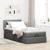 vidaXL Lit ottoman avec matelas et LED gris fonc&eacute; 90x200 cm tissu