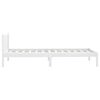 vidaXL Cadre de lit sans matelas blanc bois massif