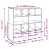 vidaXL &Eacute;tag&egrave;res &agrave; chaussures 2 pcs empilable ch&ecirc;ne sonoma 89,5x30x40cm