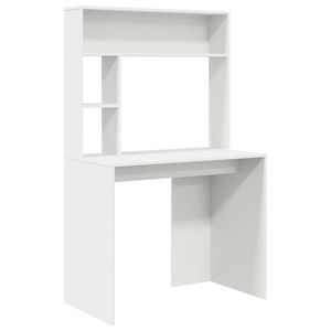 vidaXL Bureau Blanc 91 x 50 x 149 cm Bois d'ing&eacute;nierie