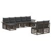 vidaXL Ensemble de canap&eacute; de jardin 9 pcs Gris polyrotin