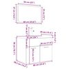 vidaXL Ensemble de meubles de salle de bain 3 pcs gris b&eacute;ton