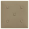 vidaXL Panneaux muraux 12 pcs Cappuccino 30x30 cm Similicuir 1,08 m²