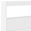 vidaXL Armoire t&ecirc;te de lit avec LED blanc 220x17x102 cm