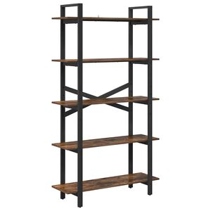 vidaXL &Eacute;tag&egrave;re Ch&ecirc;ne fum&eacute; 100 x 33,5 x 178 cm Bois d'ing&eacute;nierie