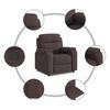 vidaXL Fauteuil inclinable Marron fonc&eacute; Tissu