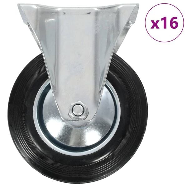 vidaXL 16 pcs Roulettes fixes 160 mm