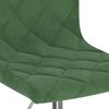vidaXL Chaise pivotante de salle &agrave; manger Vert fonc&eacute; Velours