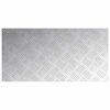 vidaXL Nez de marche Rectangulaire 4 pcs Argent&eacute; 80 x 40 cm Aluminium