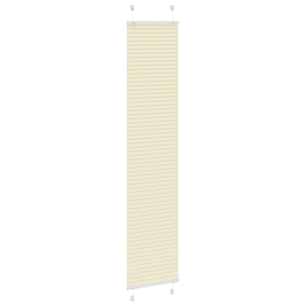 vidaXL Store pliss&eacute; cr&egrave;me 50x200 cm largeur du tissu 49,4 cm polyester