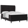 vidaXL Lit &agrave; ressorts avec matelas Noir 200 x 140 cm Velours