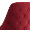 vidaXL Chaise &agrave; manger Rouge bordeaux Velours