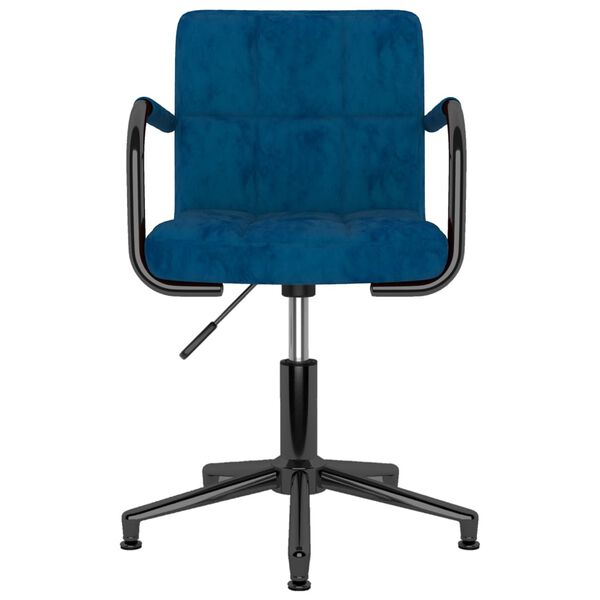 vidaXL Chaises pivotantes &agrave; manger lot de 2 bleu velours