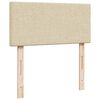 vidaXL Cadre de lit ottoman avec matelas cr&egrave;me 90x190 cm tissu