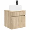 vidaXL Meuble de lavabo mural Ch&ecirc;ne Sonoma 49 x 44,5 x 66 cm