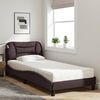 vidaXL Lit avec matelas Hvar marron fonc&eacute; 90x190 cm tissu