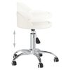 vidaXL Tabouret de massage Blanc Similicuir