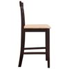Set table et 4 chaises de bar en bois coloris marron