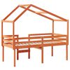 vidaXL Lit haut sans matelas cire marron 80x200 cm bois de pin massif
