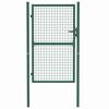 vidaXL Portail de cl&ocirc;ture en acier 100x150 cm vert