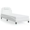 vidaXL Cadre de lit Viana avec LED sans matelas blanc 90x190 cm