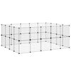 vidaXL Cage animaux de compagnie &agrave; 36 panneaux et porte Noir 35x35 cm
