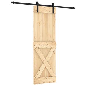 vidaXL Porte coulissante 70 x 210 cm Bois de pin massif (non trait&eacute;)