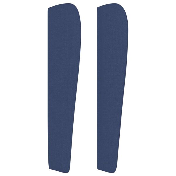 vidaXL T&ecirc;te de lit avec oreilles Bleu 183x23x118/128 cm Tissu