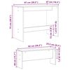 vidaXL Ensemble de salle &agrave; manger 2 pcs Ch&ecirc;ne noir Bois d'ing&eacute;nierie